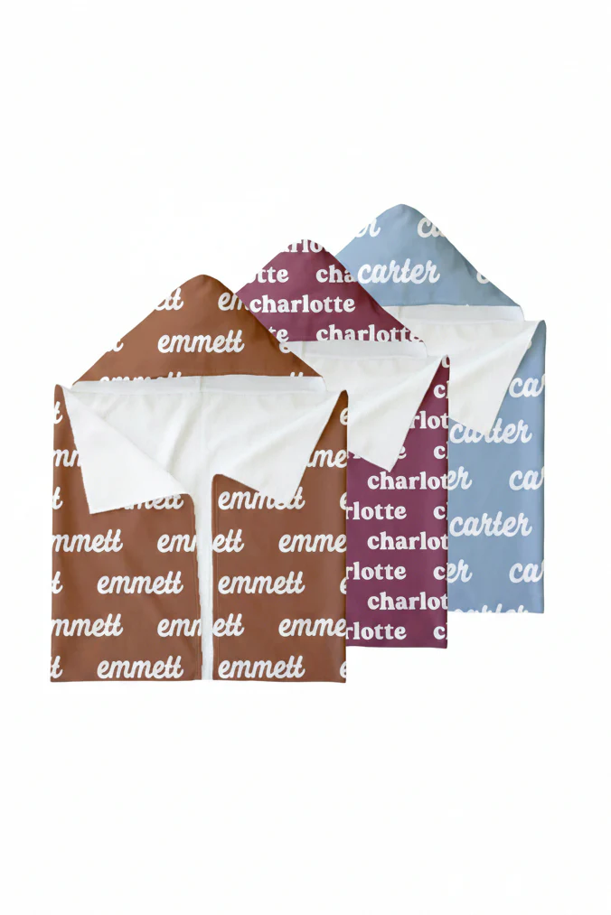 Personalized Hooded Towel | Solids - Image 4