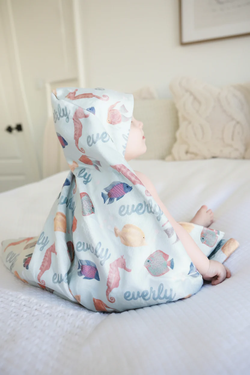 Personalized Hooded Towel | Tropical Fish - Image 2