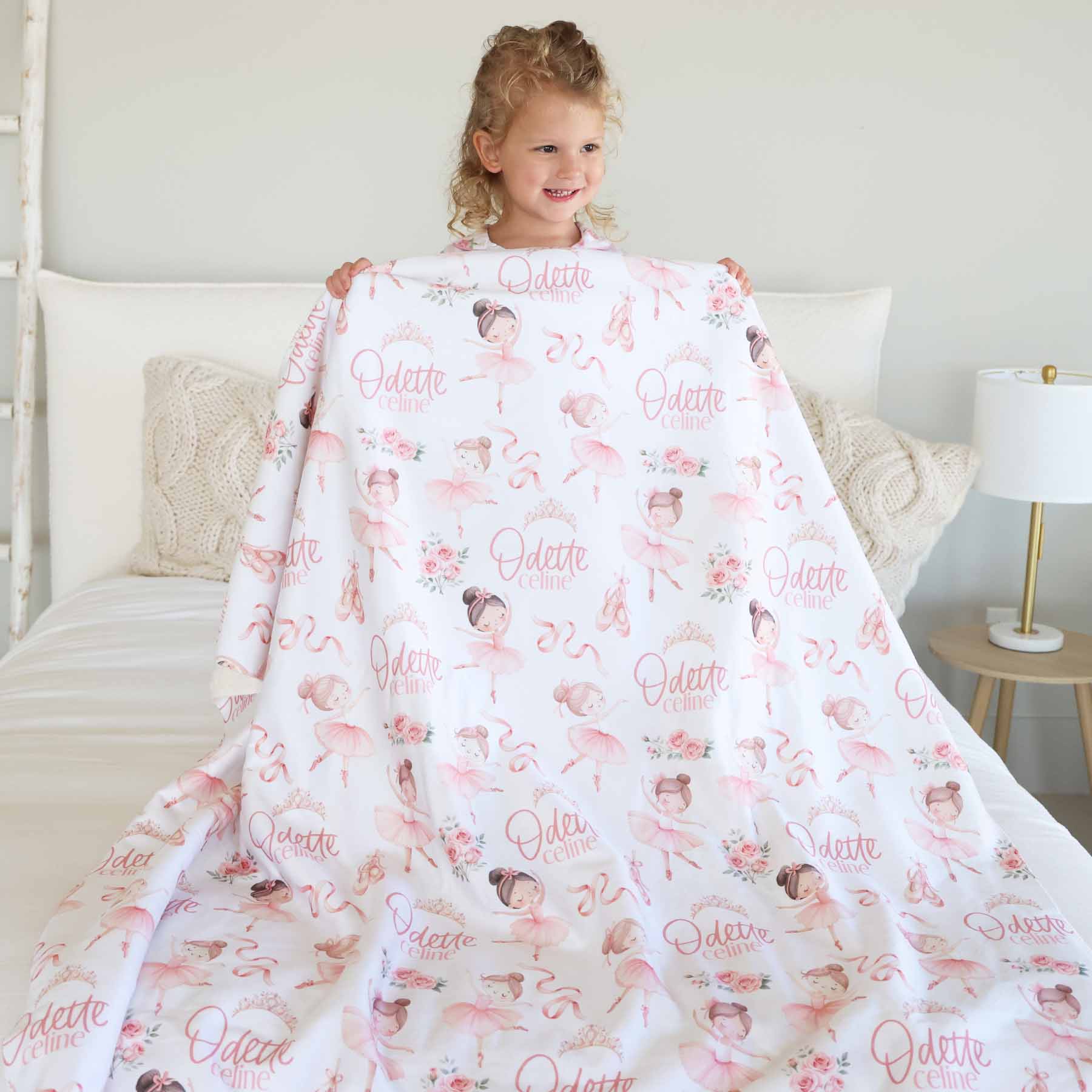 Personalized Sherpa Kids Blanket | Ballet Princess - Image 4