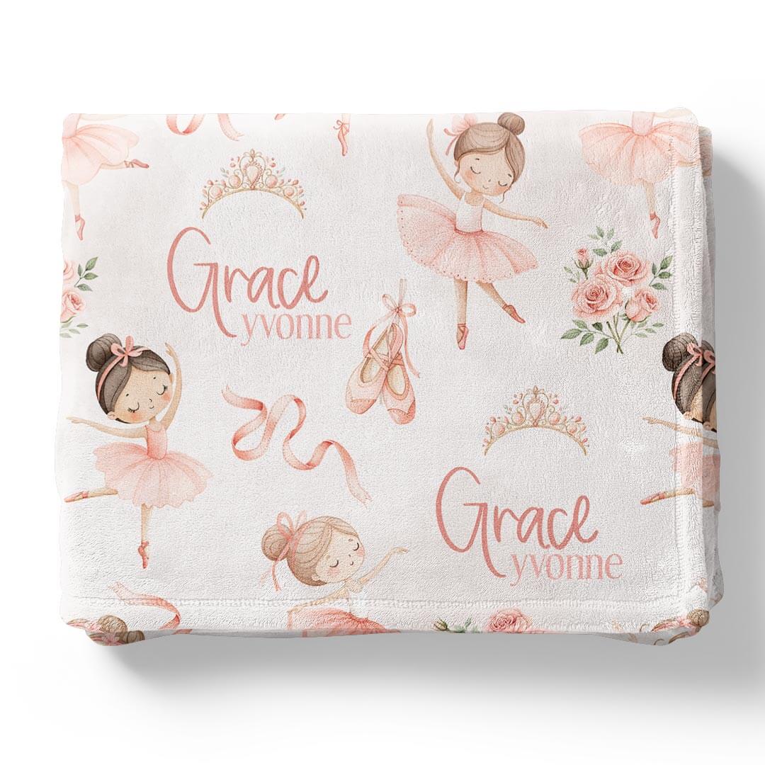 Personalized Sherpa Kids Blanket | Ballet Princess - Image 5