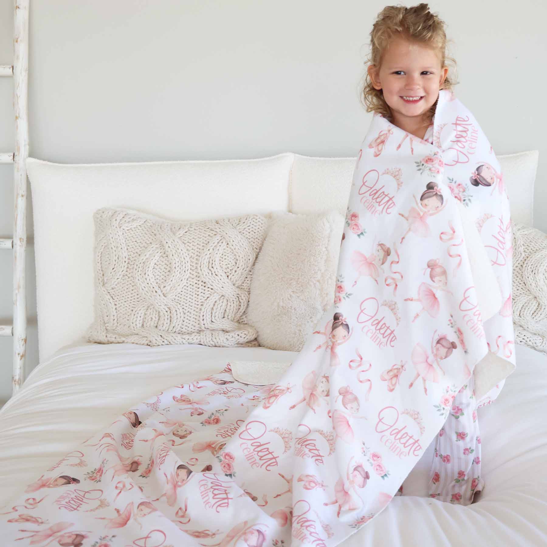Personalized Sherpa Kids Blanket | Ballet Princess - Image 6