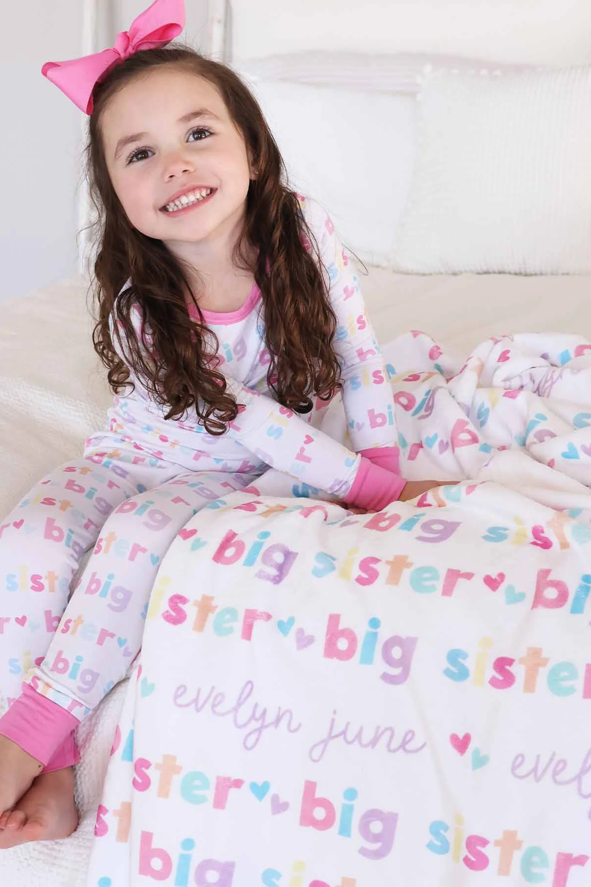 Big Sister Personalized Kids Blanket - Image 3