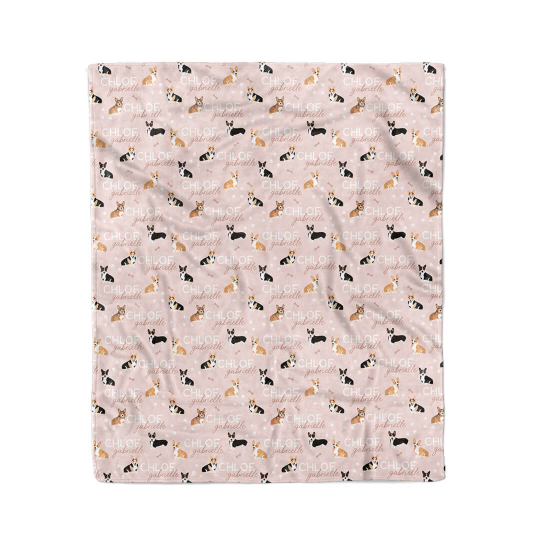 Personalized Kids Blanket | Corgi - Image 4