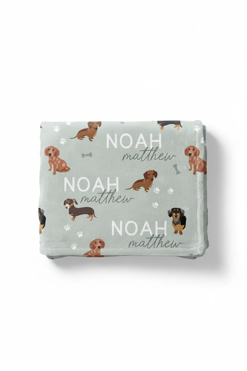 Personalized Kids Blanket | Dachshund