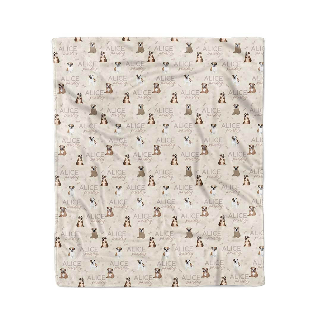 Personalized Kids Blanket | English Bulldog - Image 2