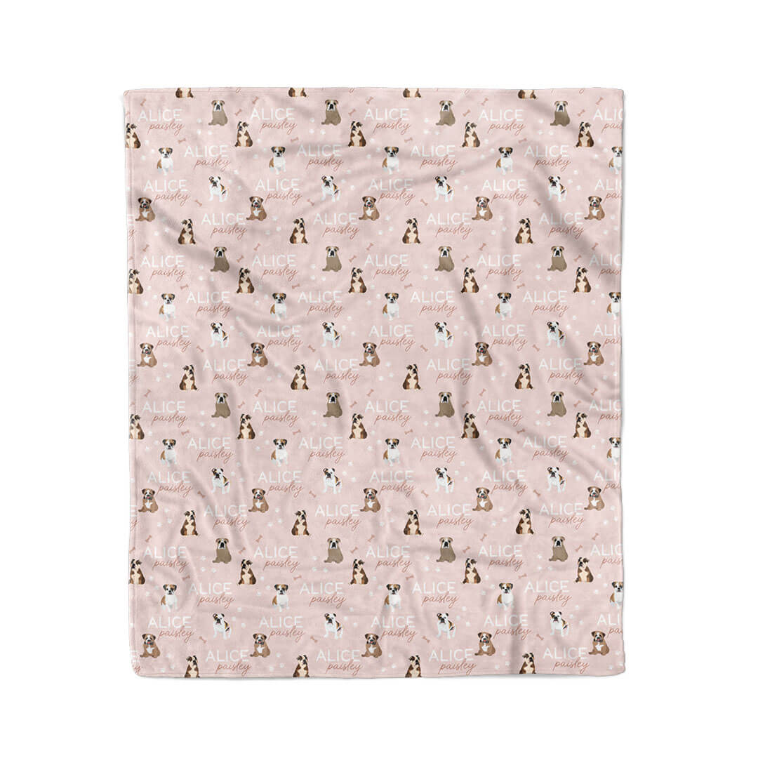 Personalized Kids Blanket | English Bulldog - Image 4