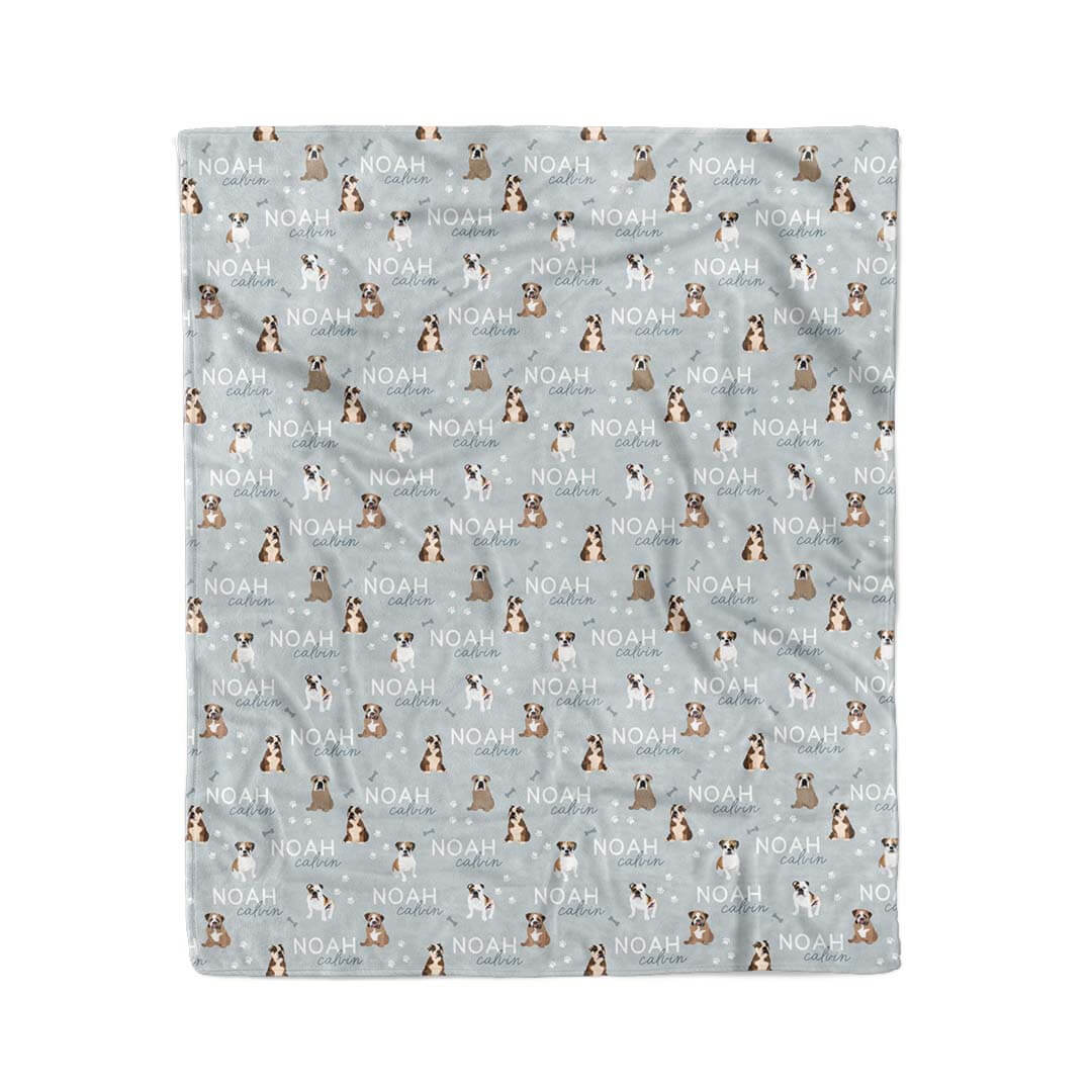 Personalized Kids Blanket | English Bulldog - Image 5