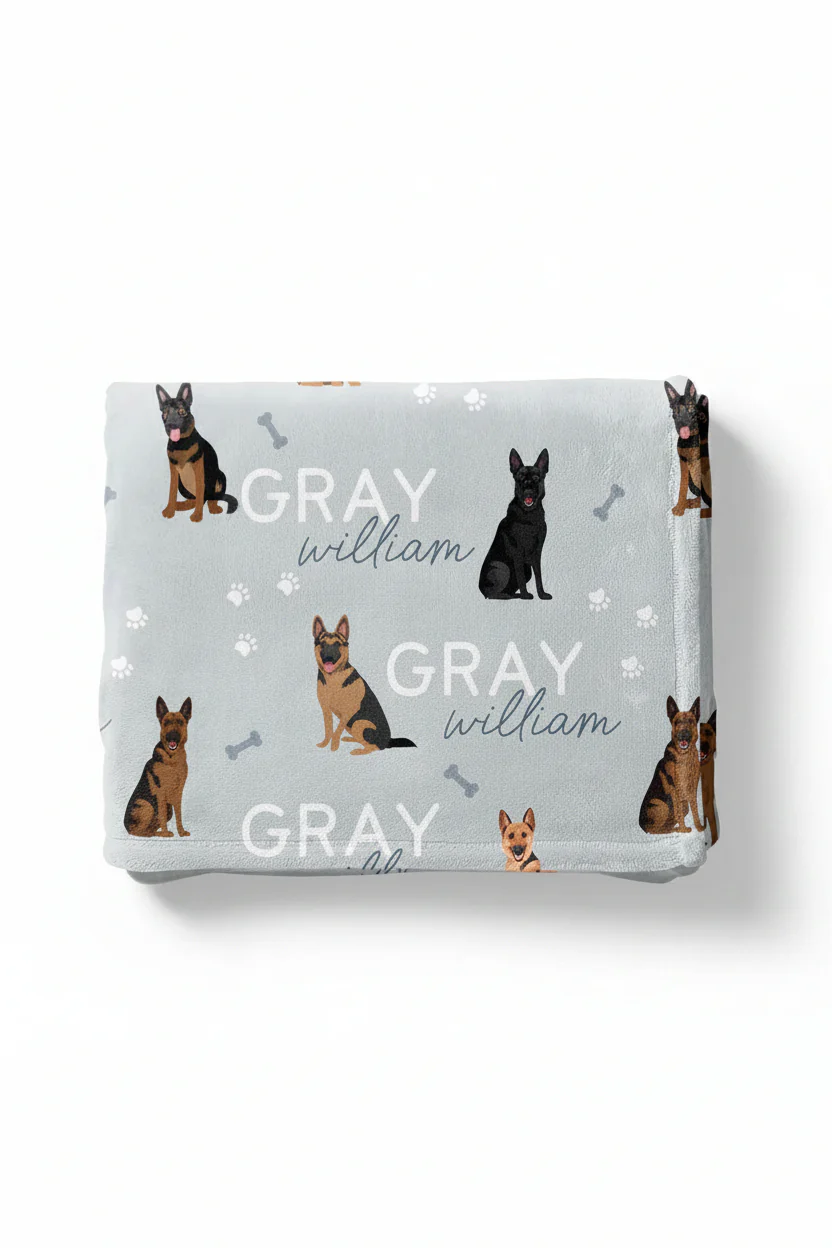 Personalized Kids Blanket | German Shepherd
