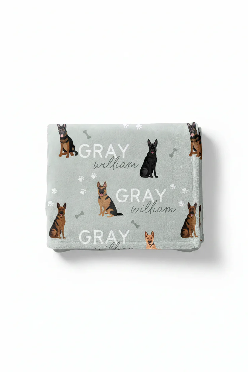 Personalized Kids Blanket | German Shepherd - Image 3