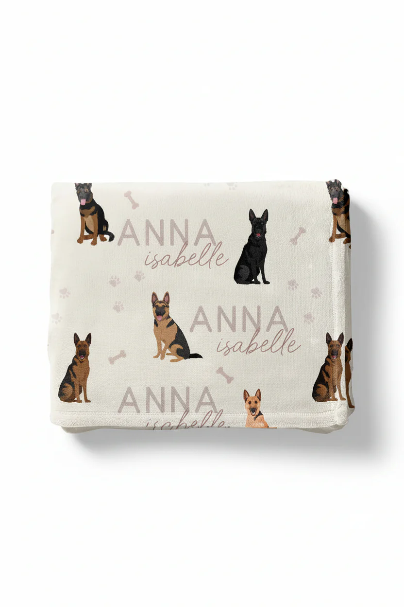 Personalized Kids Blanket | German Shepherd - Image 5