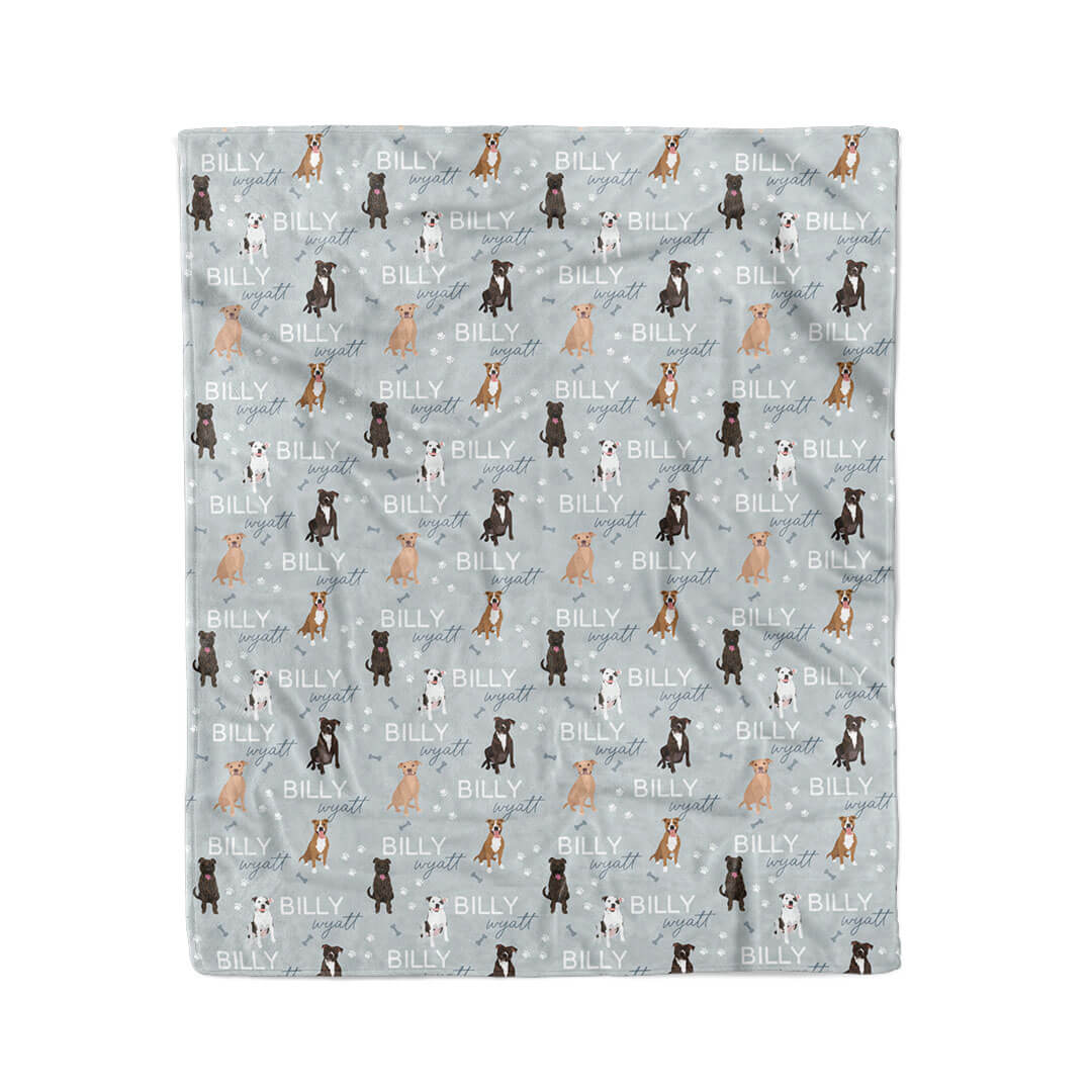 Personalized Kids Blanket | Pit Bull - Image 4