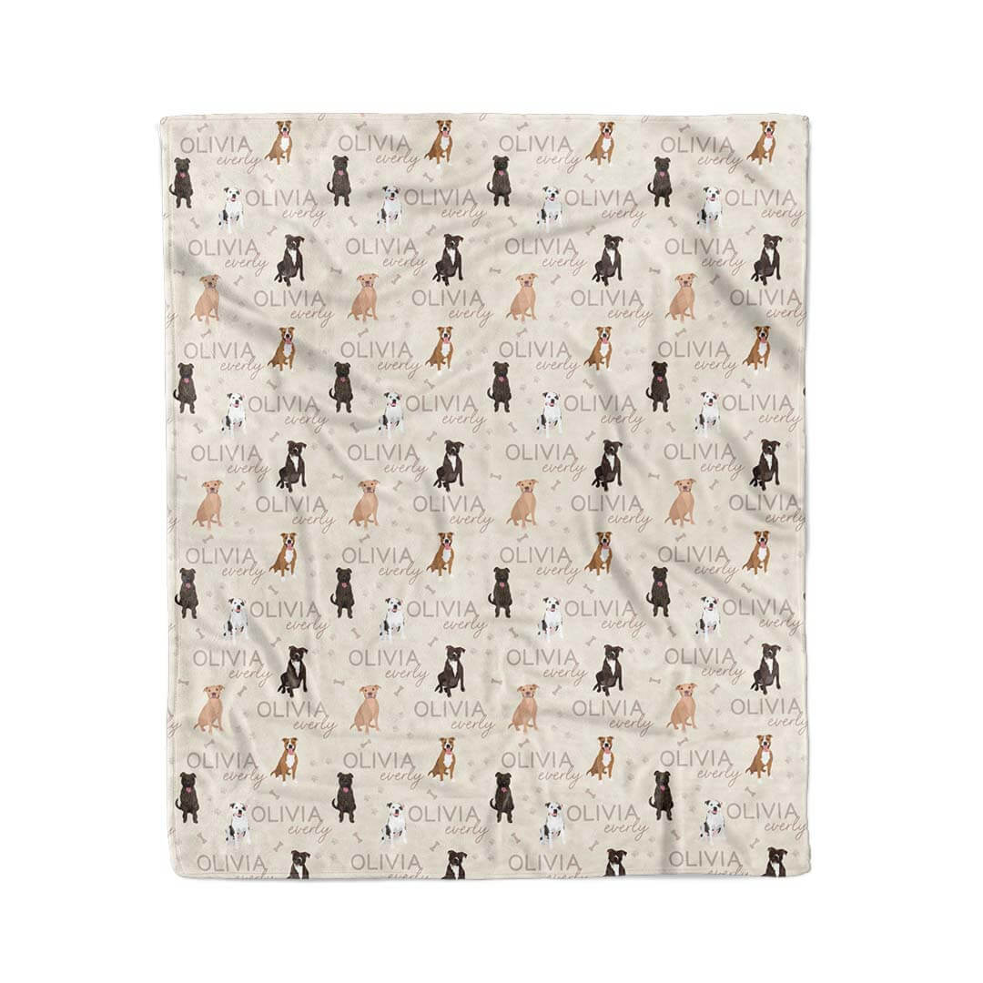 Personalized Kids Blanket | Pit Bull - Image 8