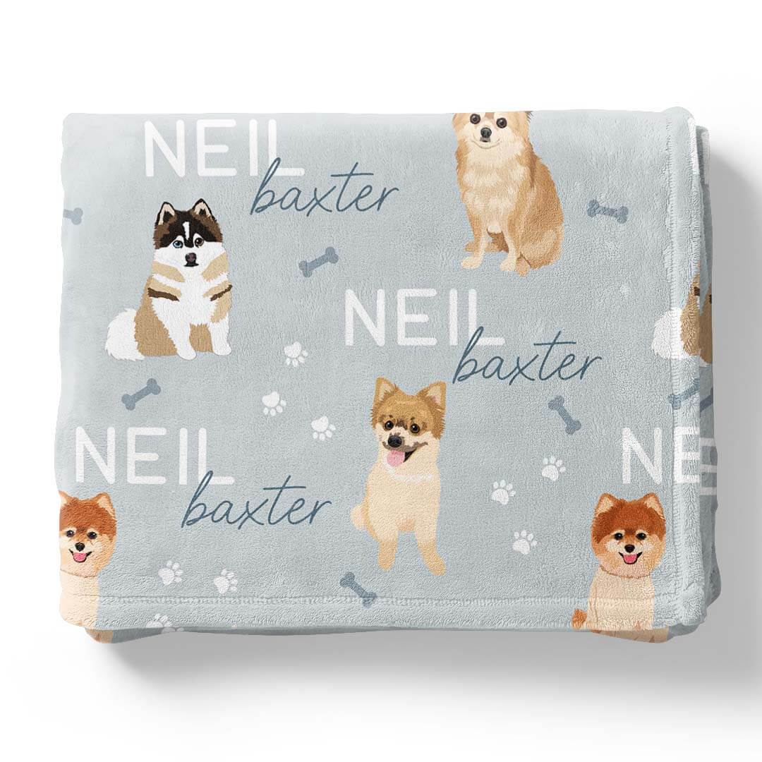 Personalized Kids Blanket | Pomeranian - Image 5