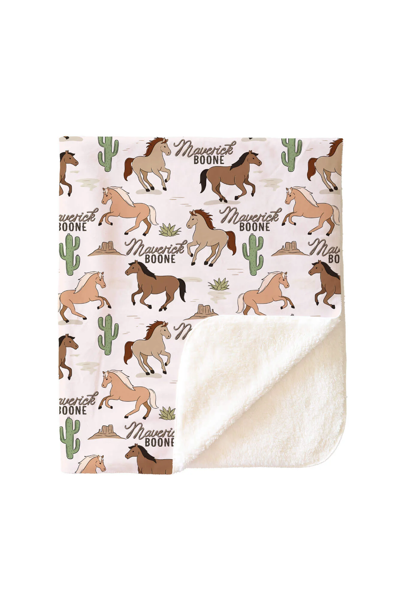 Personalized Kids Blanket | Pony Club Neutral - Image 4