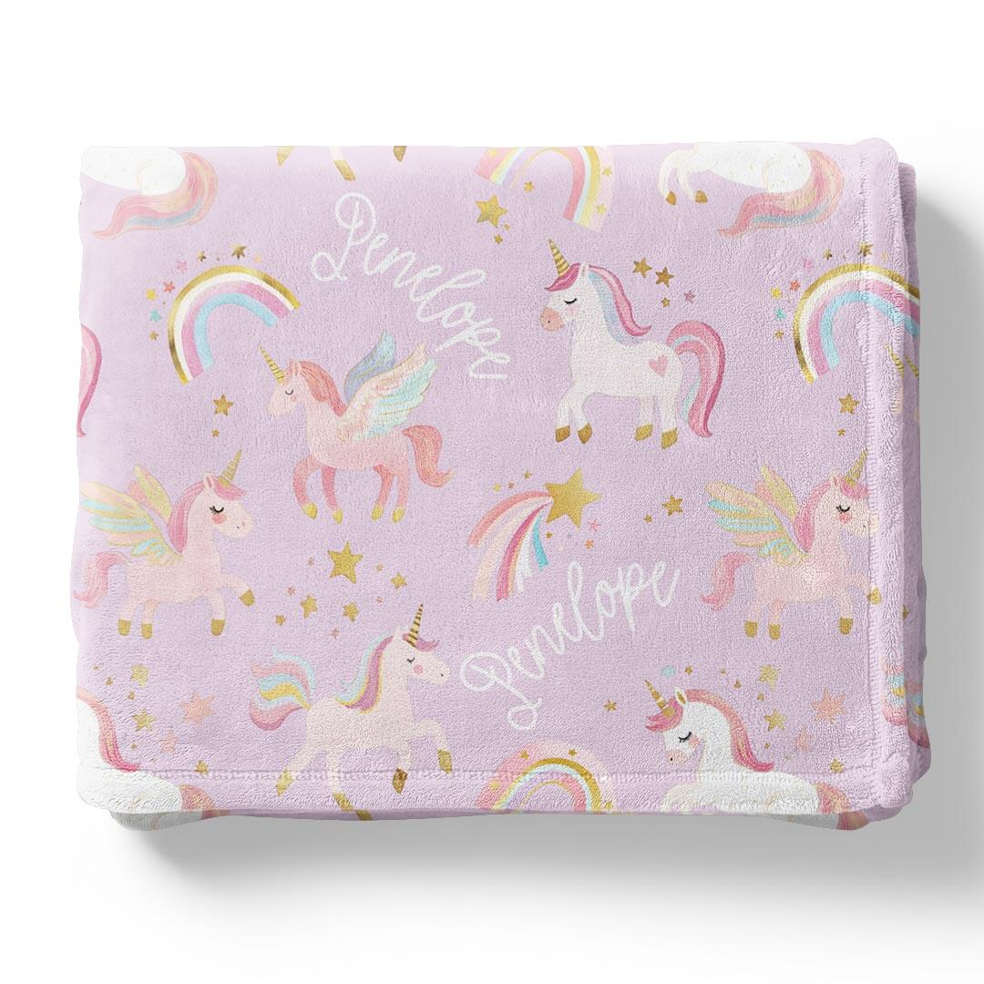 Personalized Sherpa Kids Blanket | Rainbow Magic - Image 4