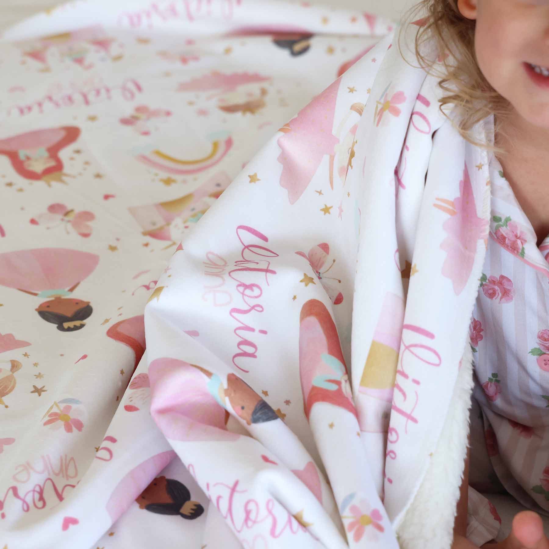 Personalized Sherpa Kids Blanket | Sweet Princess - Image 6