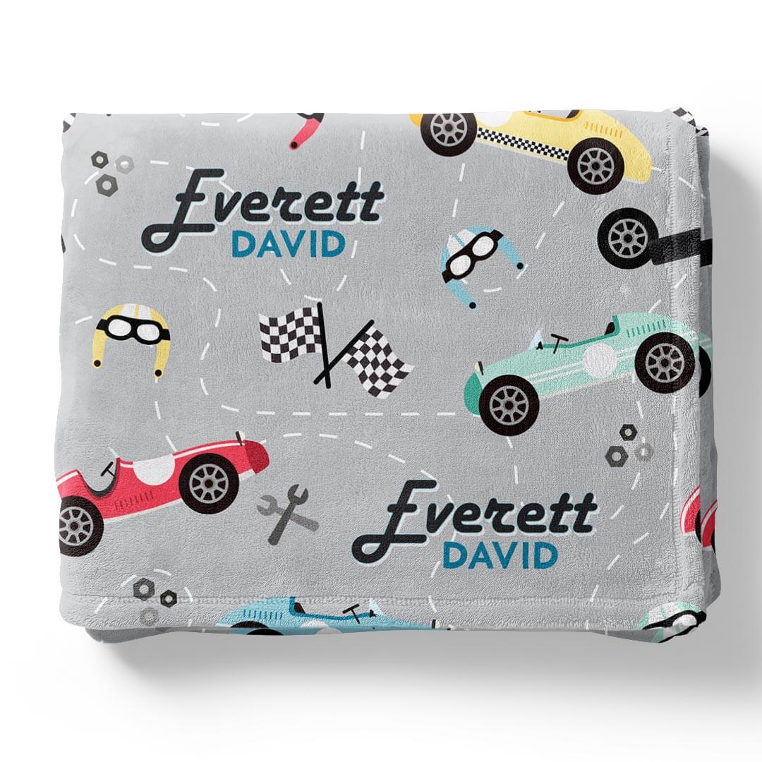 Personalized Sherpa Kids Blanket | Vroom Vroom - Image 5
