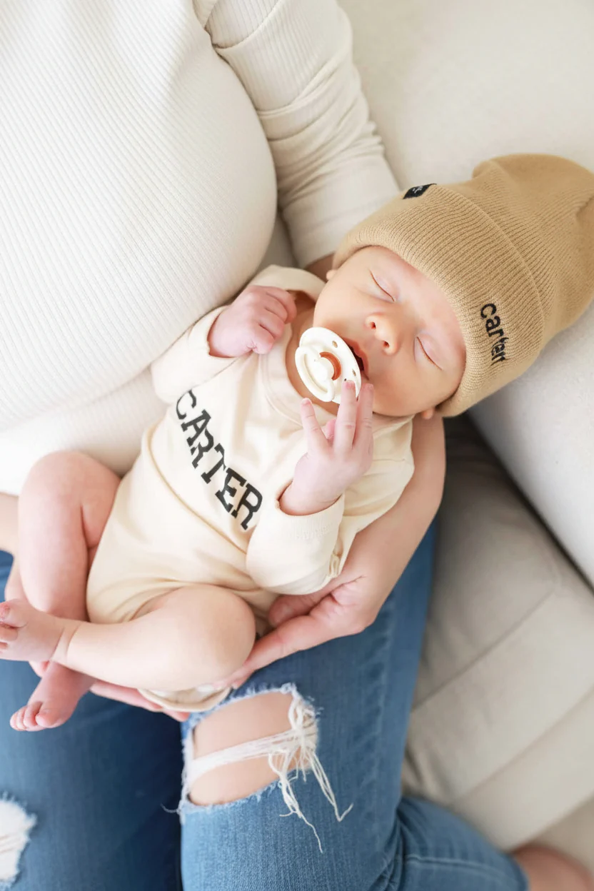 Embroidered Knit Baby Beanie - Image 12