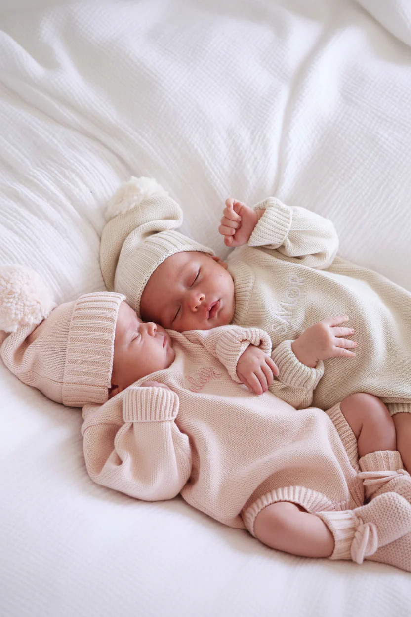 Embroidered Knit Sweater Bubble Romper | Ash - Image 8