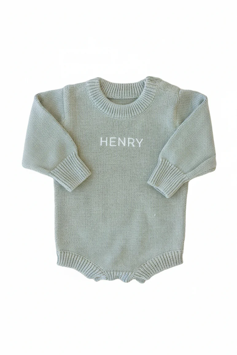 Personalized Printed Knit Sweater Bubble | Smoke - Image 2