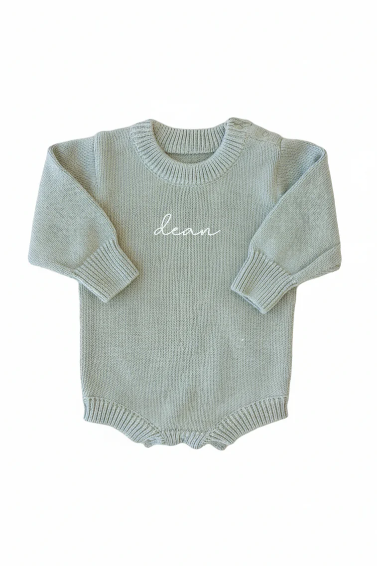 Personalized Printed Knit Sweater Bubble | Smoke - Image 4