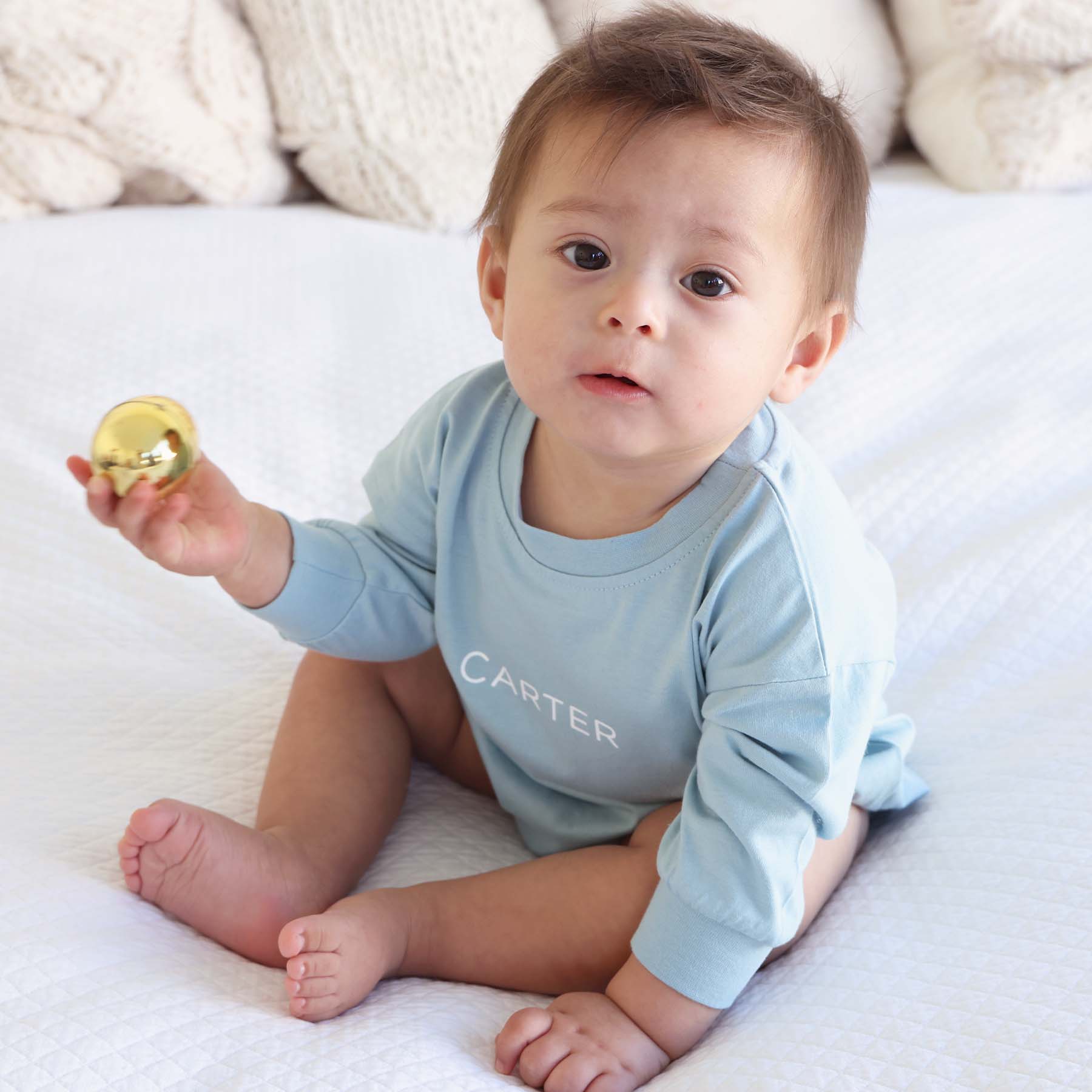 Personalized Long Sleeve Bubble Romper | Spring - Image 6