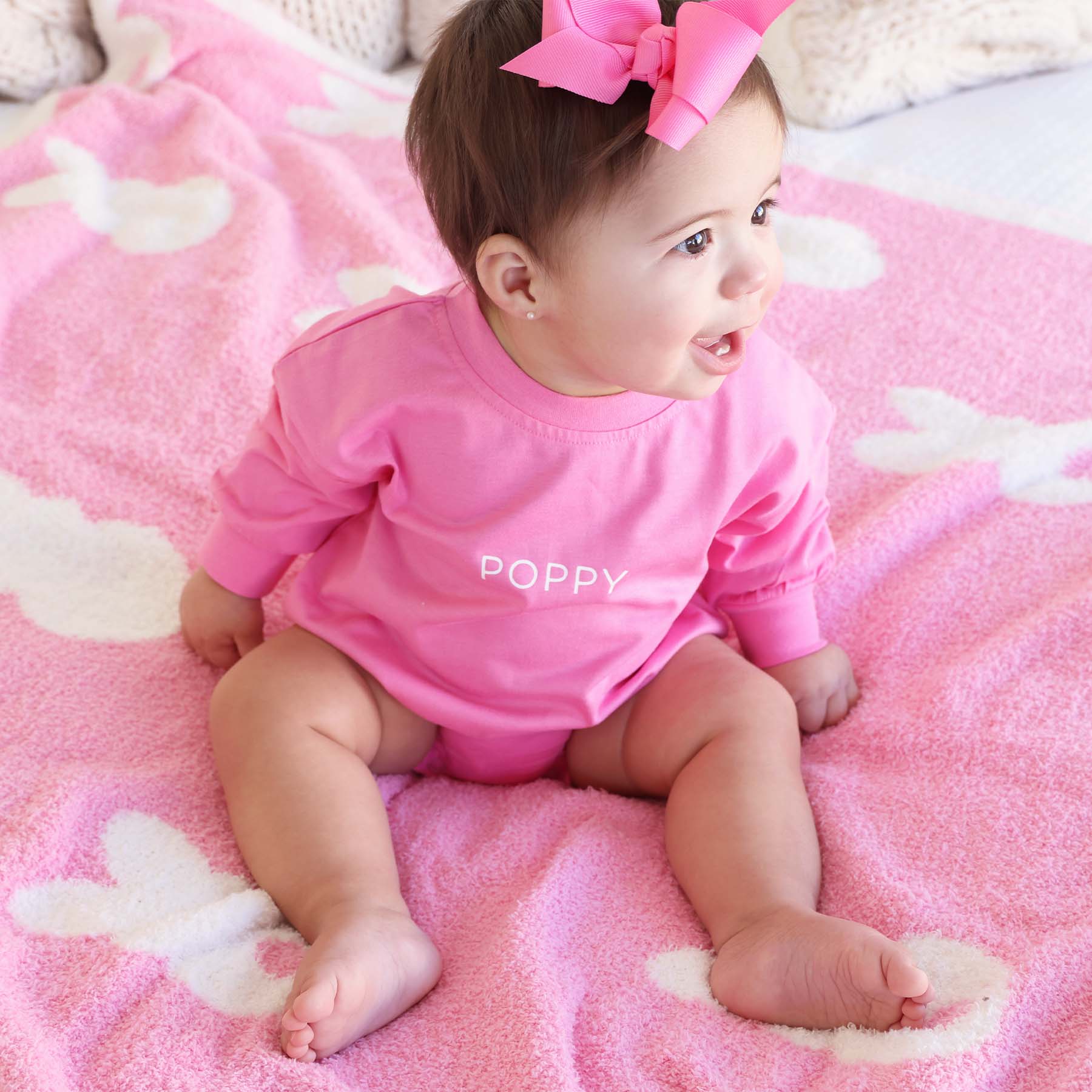 Personalized Long Sleeve Bubble Romper | Spring - Image 9