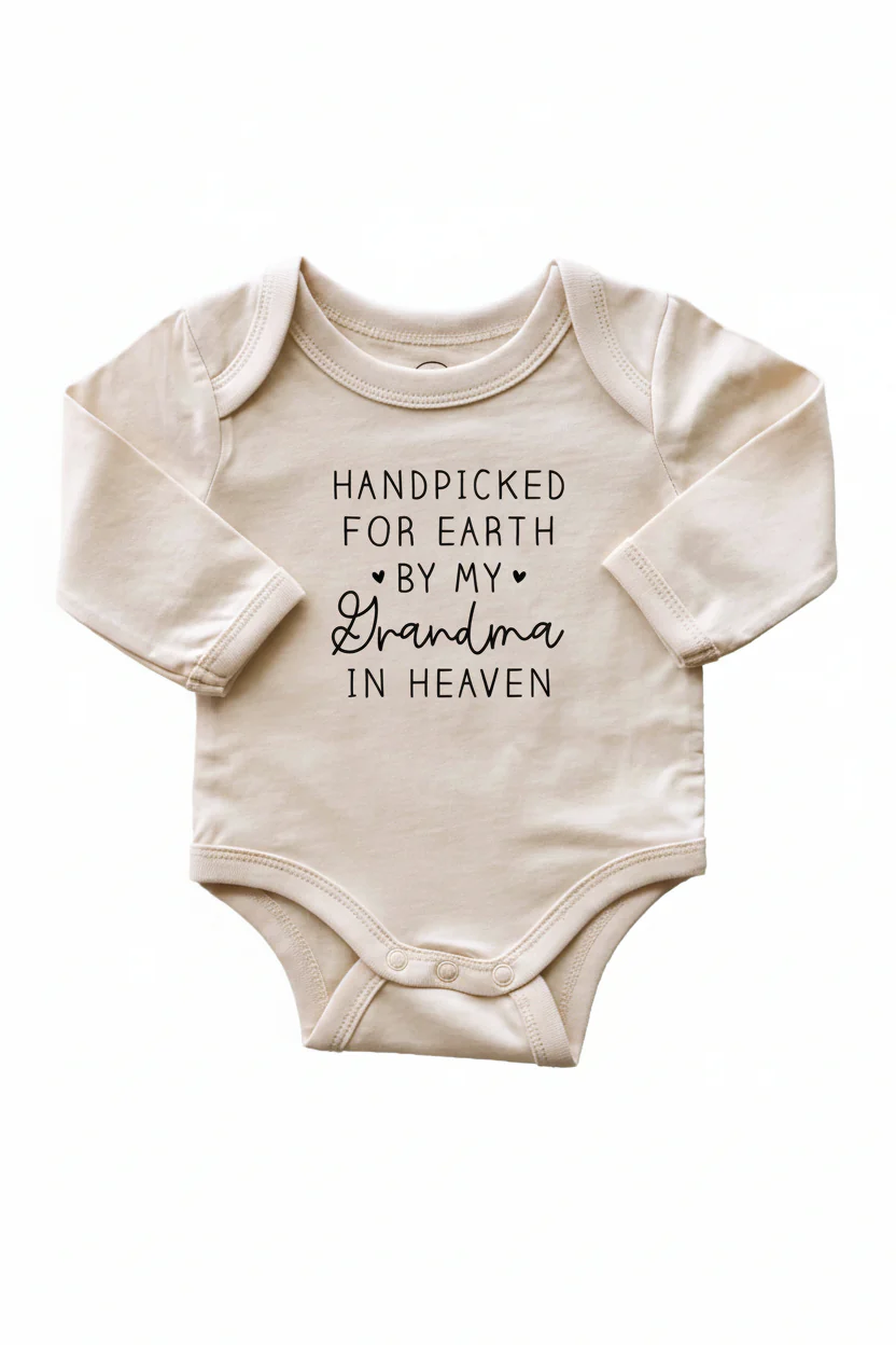 Personalized Long Sleeve Graphic Bodysuits | Natural - Image 7