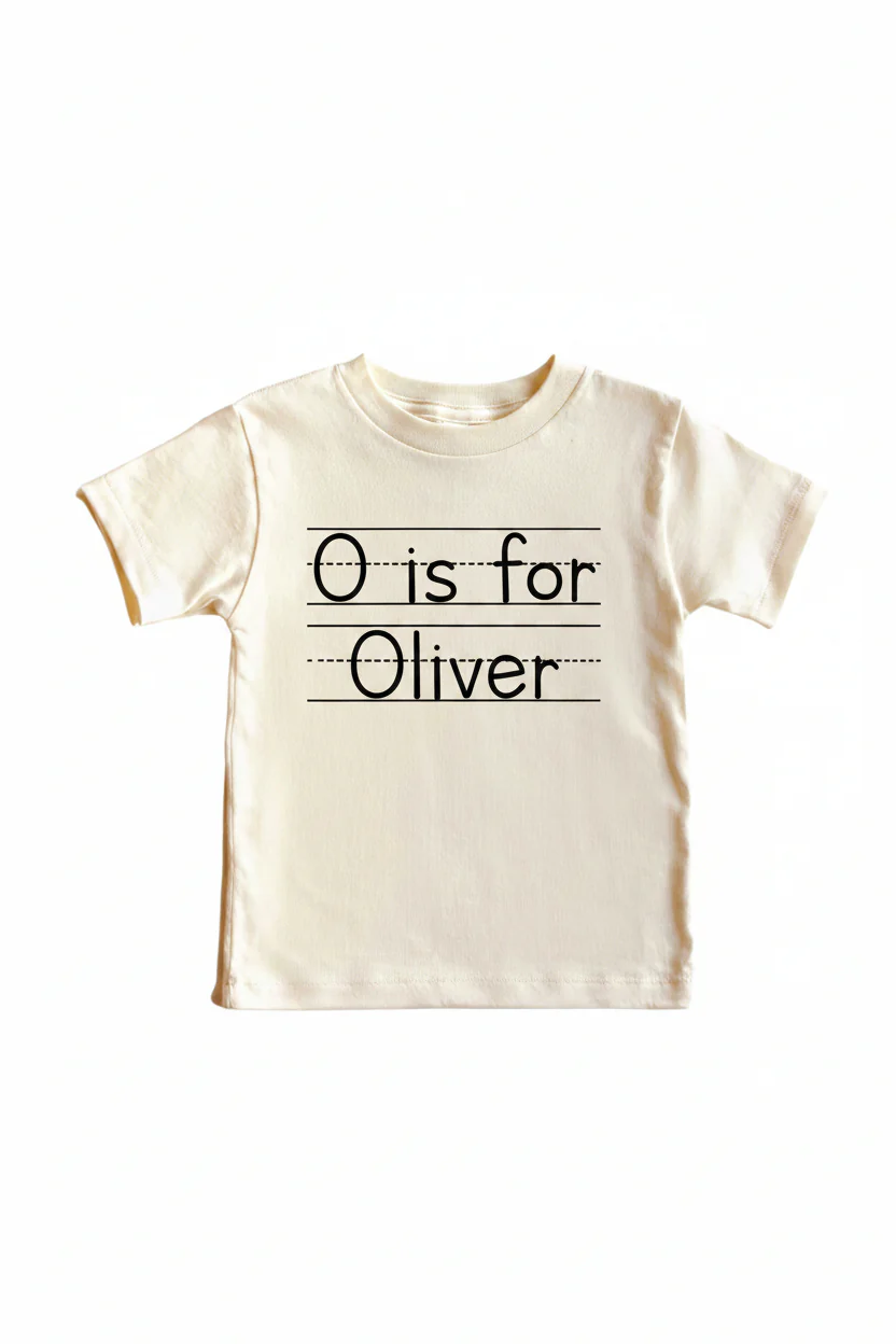 Personalized My Name is Kids Graphic Tee | Natural - Image 2