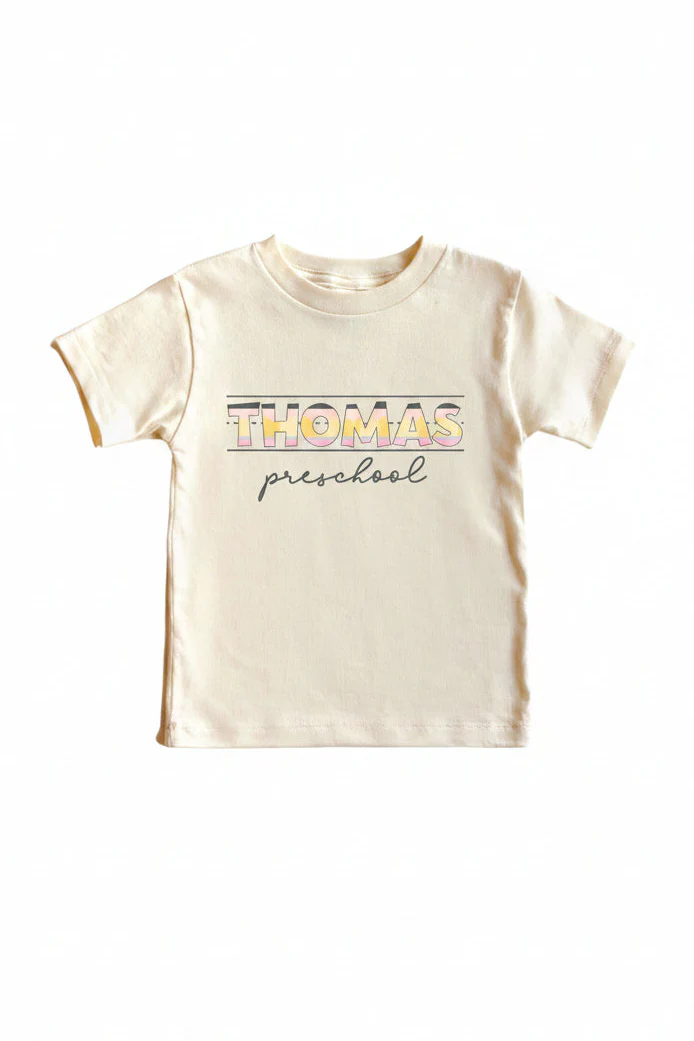 Personalized New Grade Kids Graphic Tee | Natural - Image 2