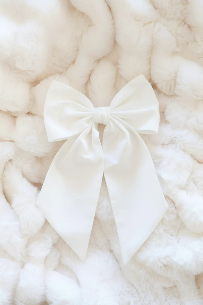 Personalized Newborn Bow Sash | Ivory - Image 12