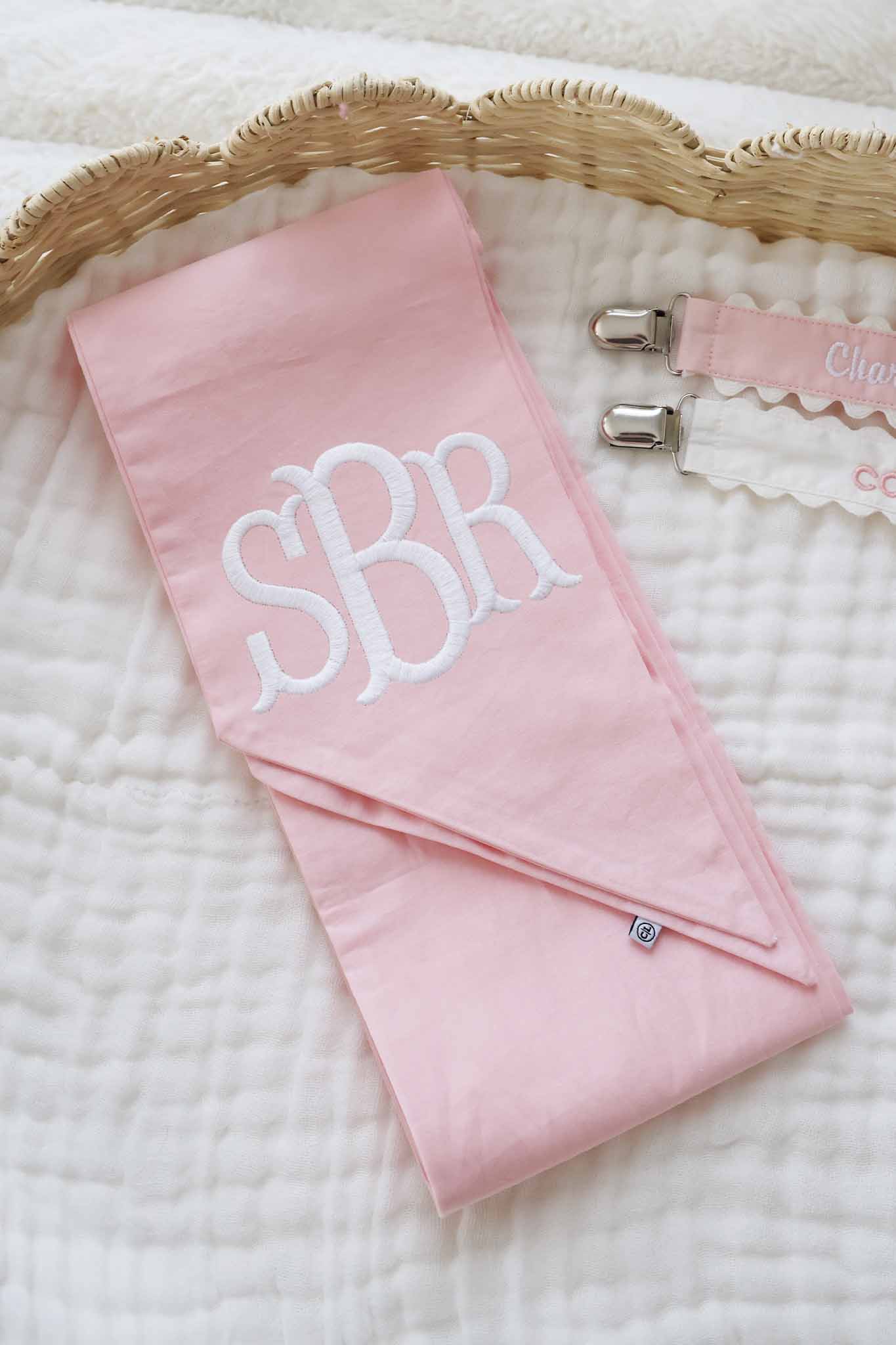 Personalized Newborn Bow Sash | Sweet Pink - Image 5