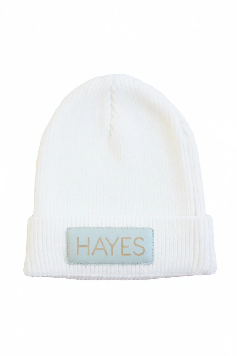 Personalized Leather Patch Beanie | All Colors - Image 10