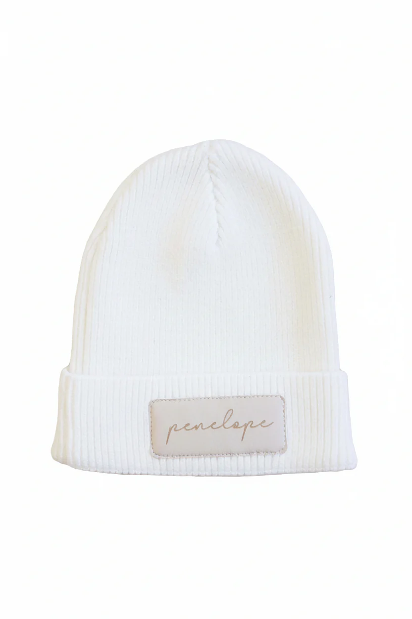 Personalized Leather Patch Beanie | All Colors - Image 11