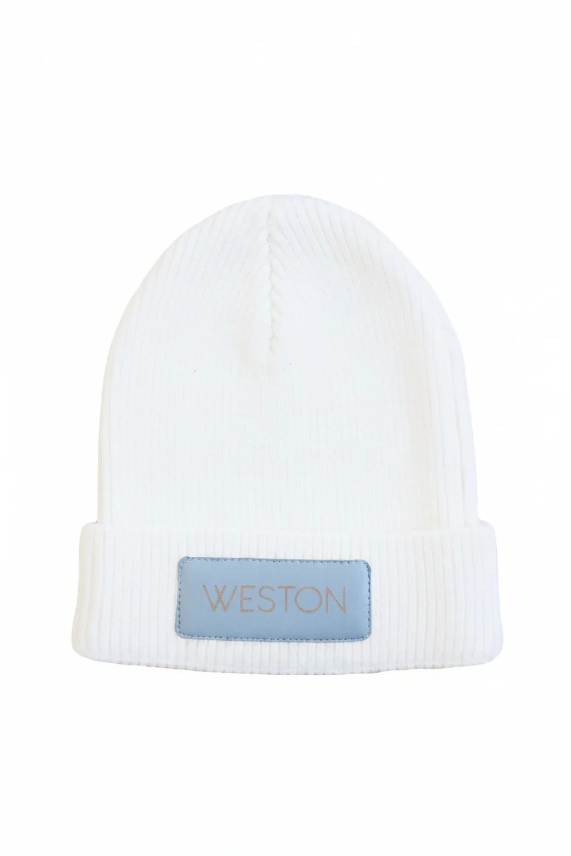 Personalized Leather Patch Beanie | All Colors - Image 12