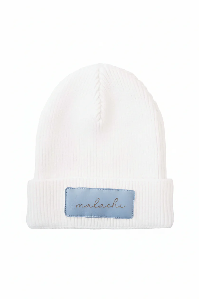 Personalized Leather Patch Beanie | All Colors - Image 14