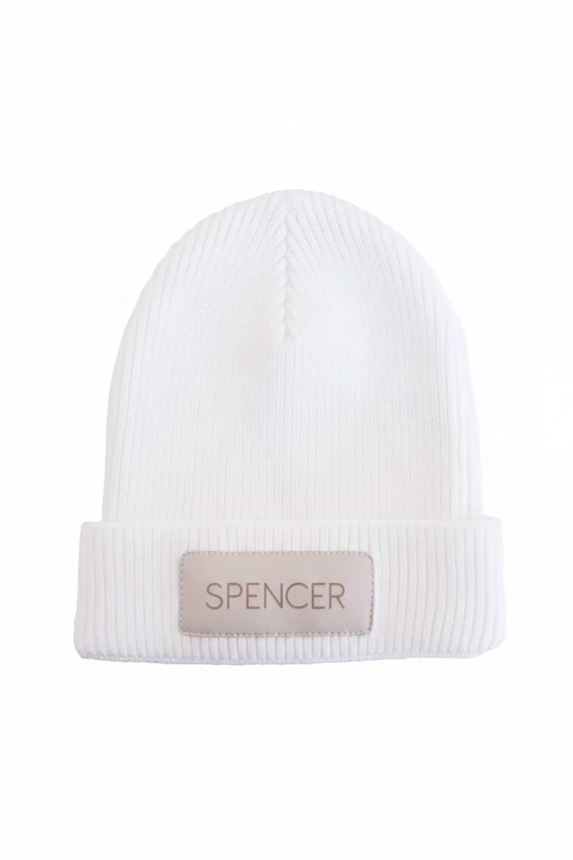 Personalized Leather Patch Beanie | All Colors - Image 18
