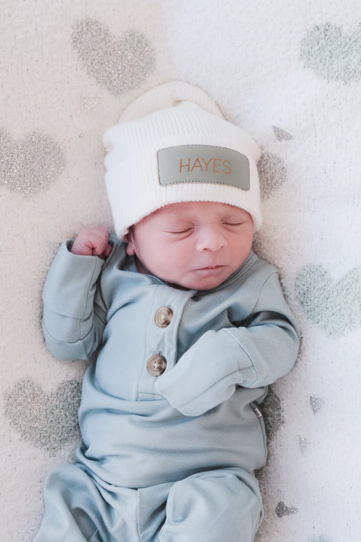 Personalized Leather Patch Beanie | All Colors - Image 5