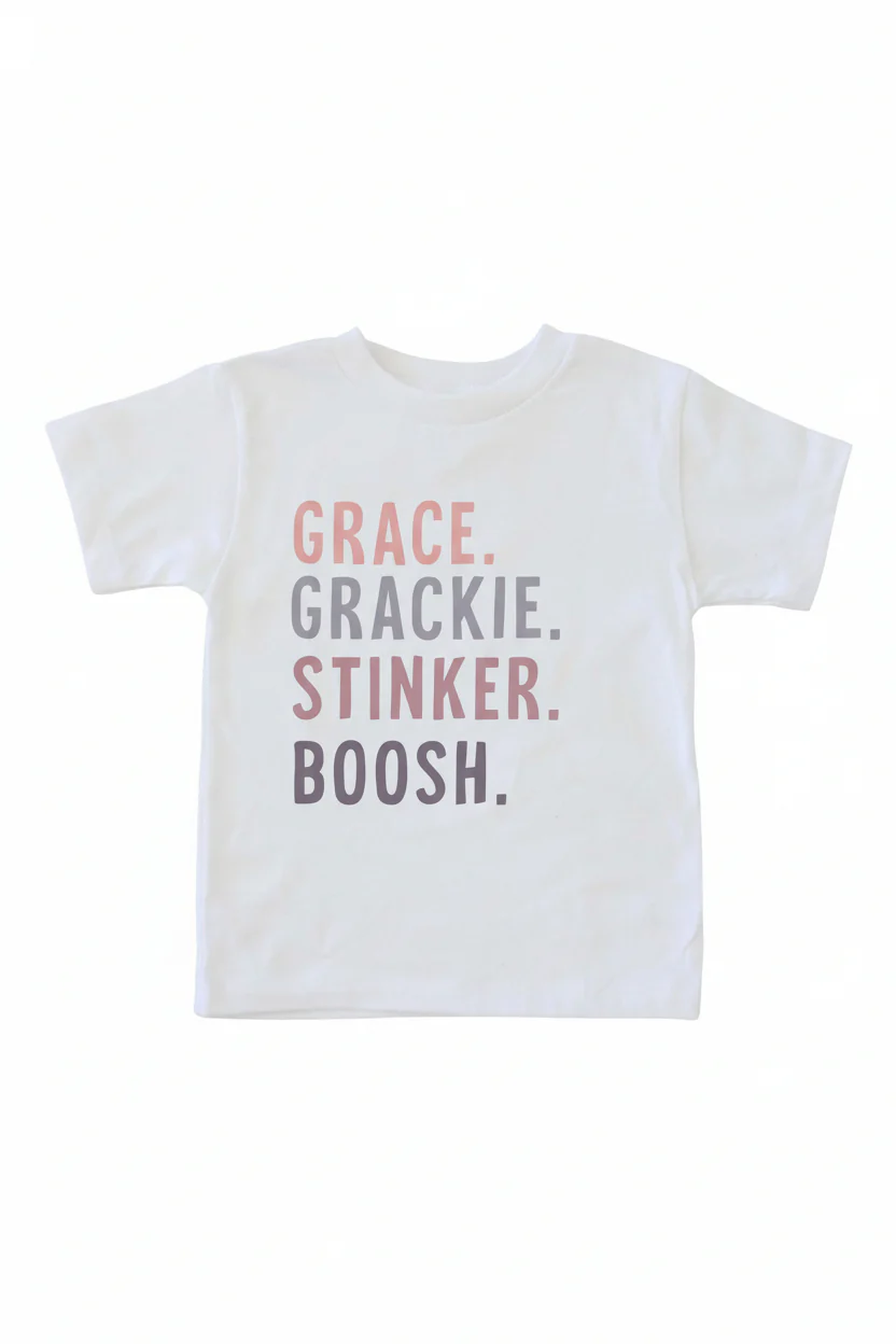 Personalized Nickname Color Block Kids Graphic Tees - Image 5
