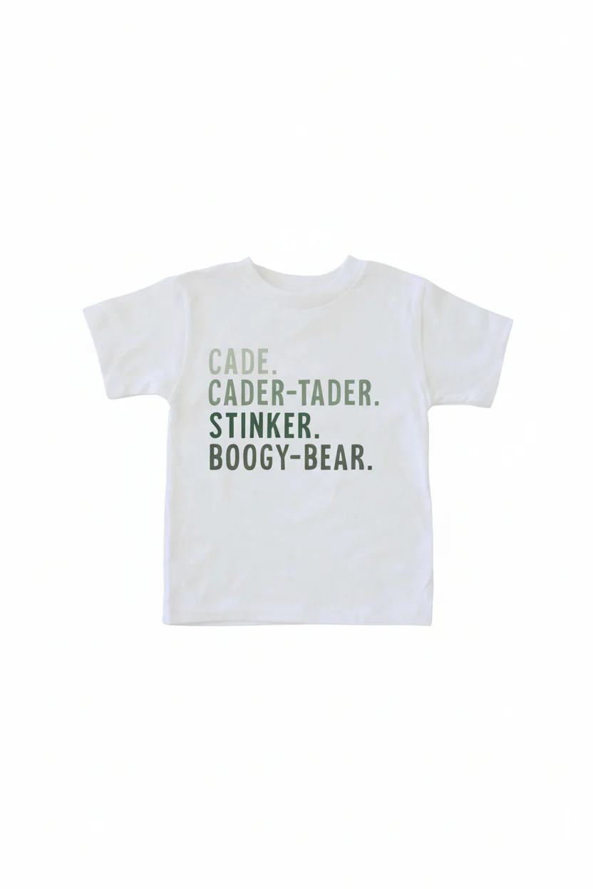 Personalized Nickname Color Block Kids Graphic Tees - Image 8