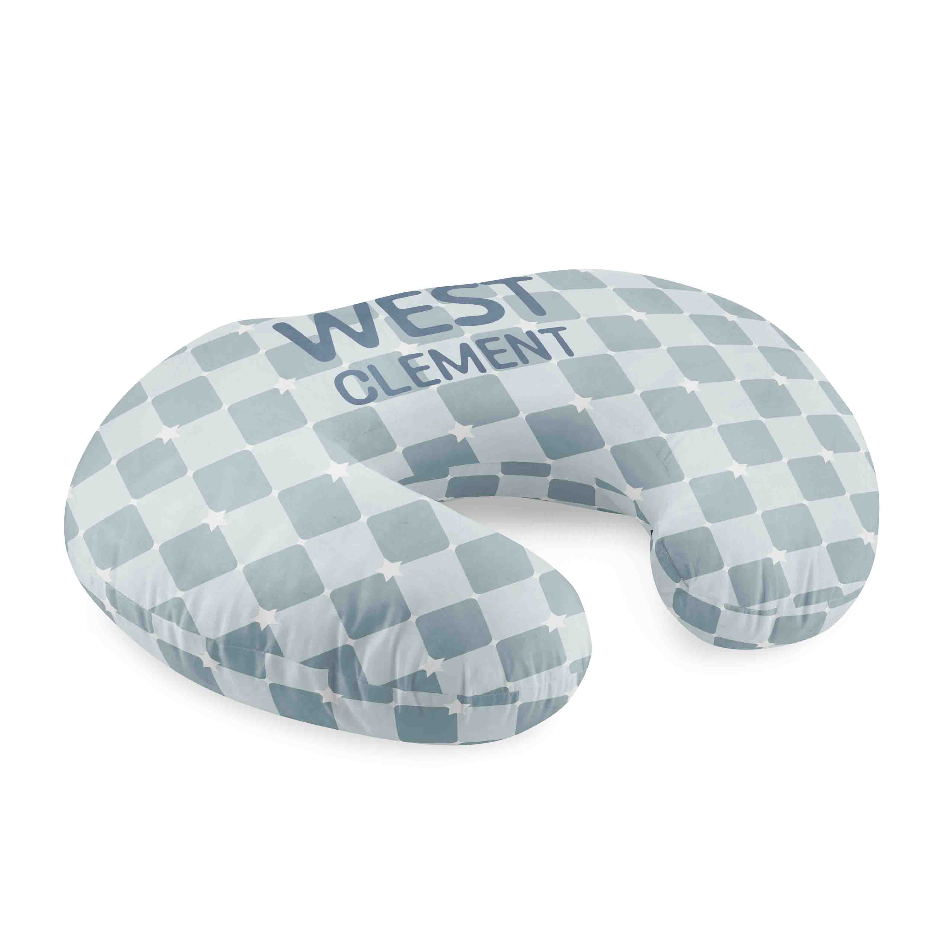 Personalized Nursing Pillow Covers | Dusty Blue Check - Image 2