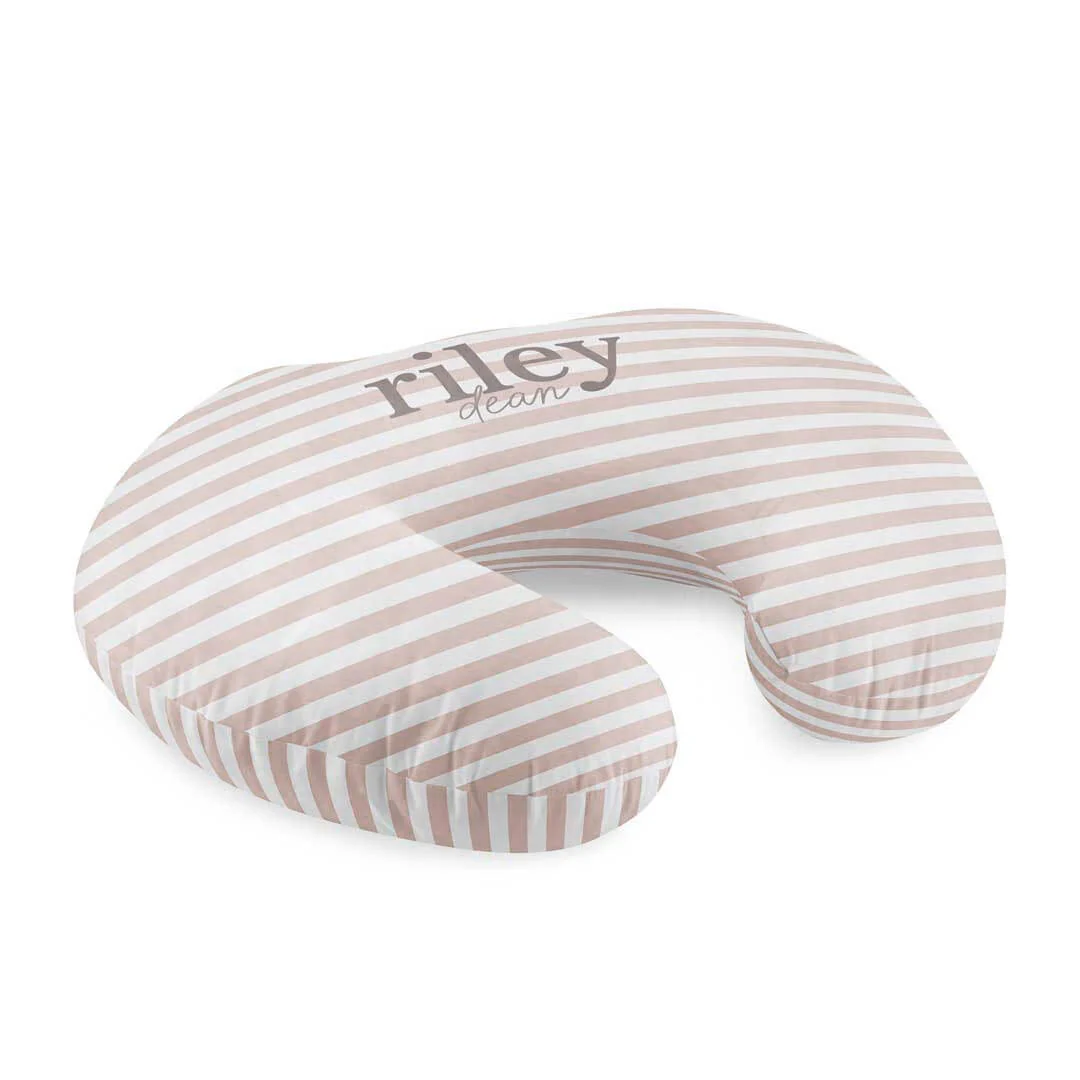 Personalized Nursing Pillow Covers | Latte Stripes - Image 2