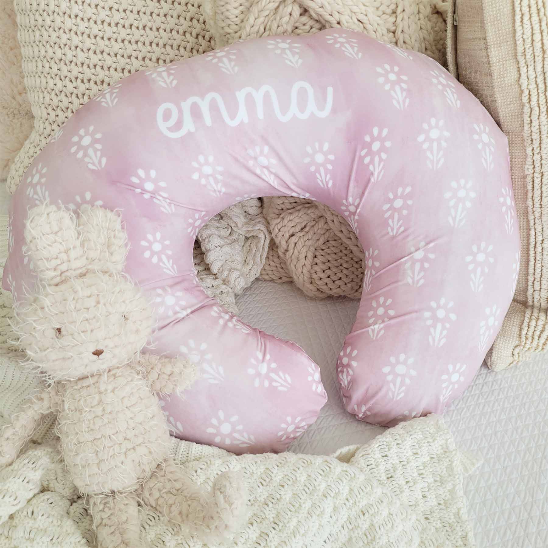 Personalized Nursing Pillow Covers | Simple Floral - Image 2