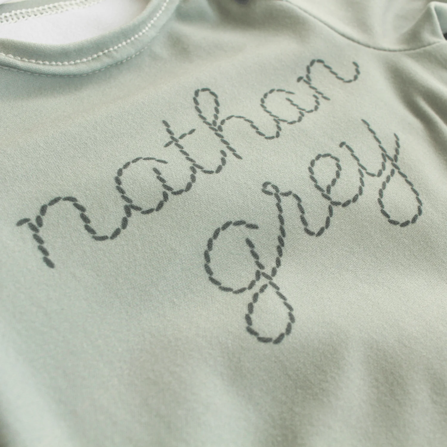 Personalized Stitched Newborn Baby Knot Gown | Forest Greens - Image 4