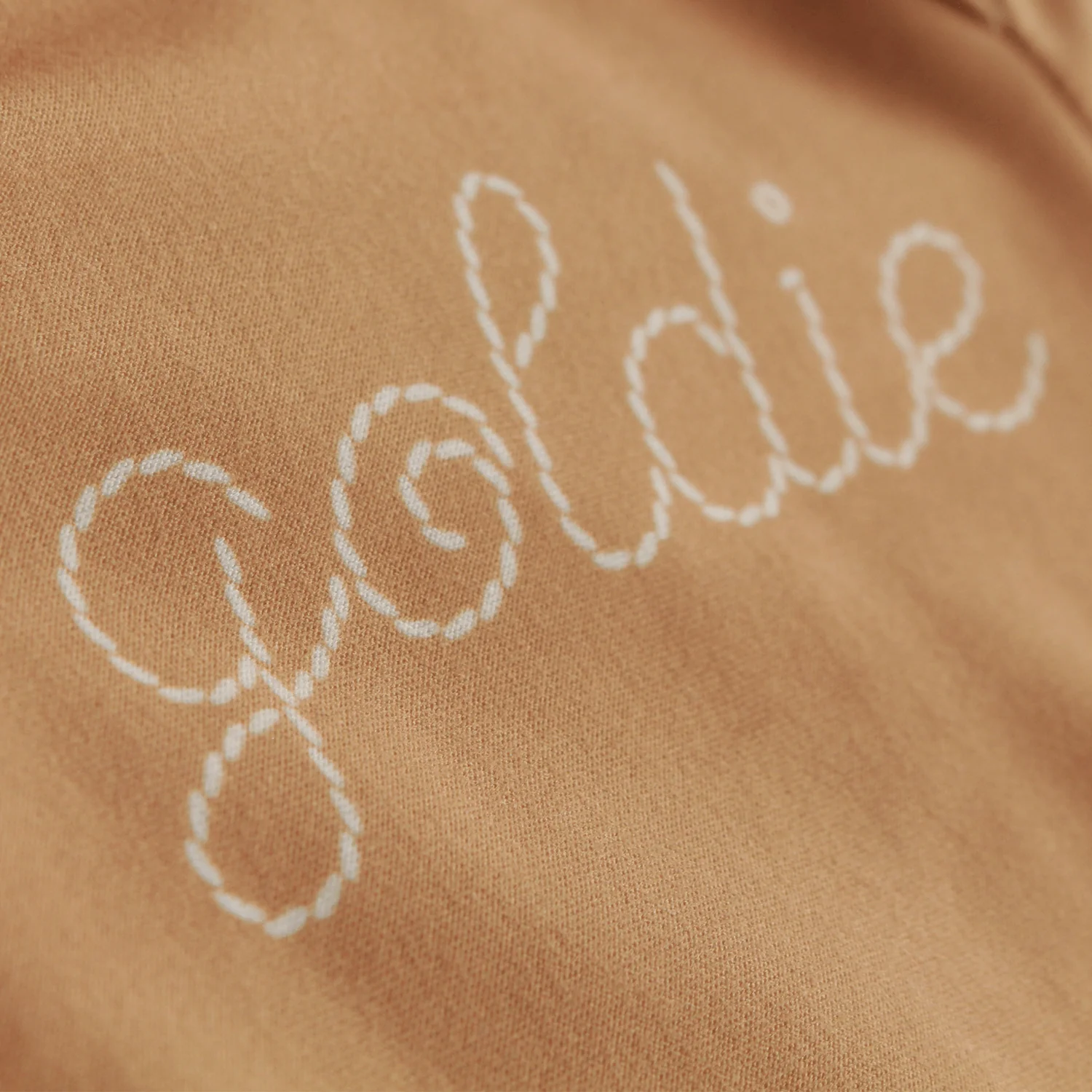 Personalized Stitched Newborn Baby Knot Gown | Warm Neutrals - Image 6