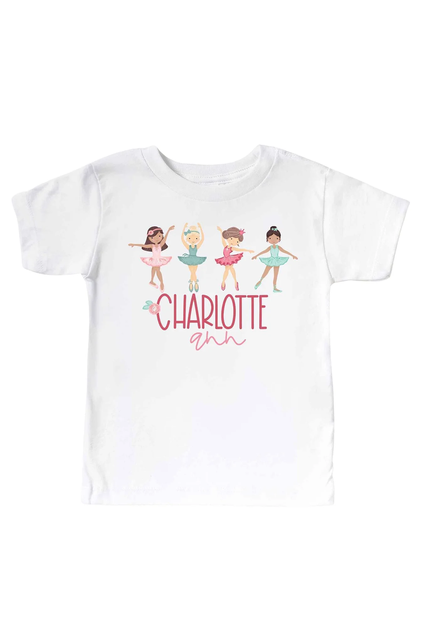 Personalized Tiny Dancer Kids Graphic Tee | White