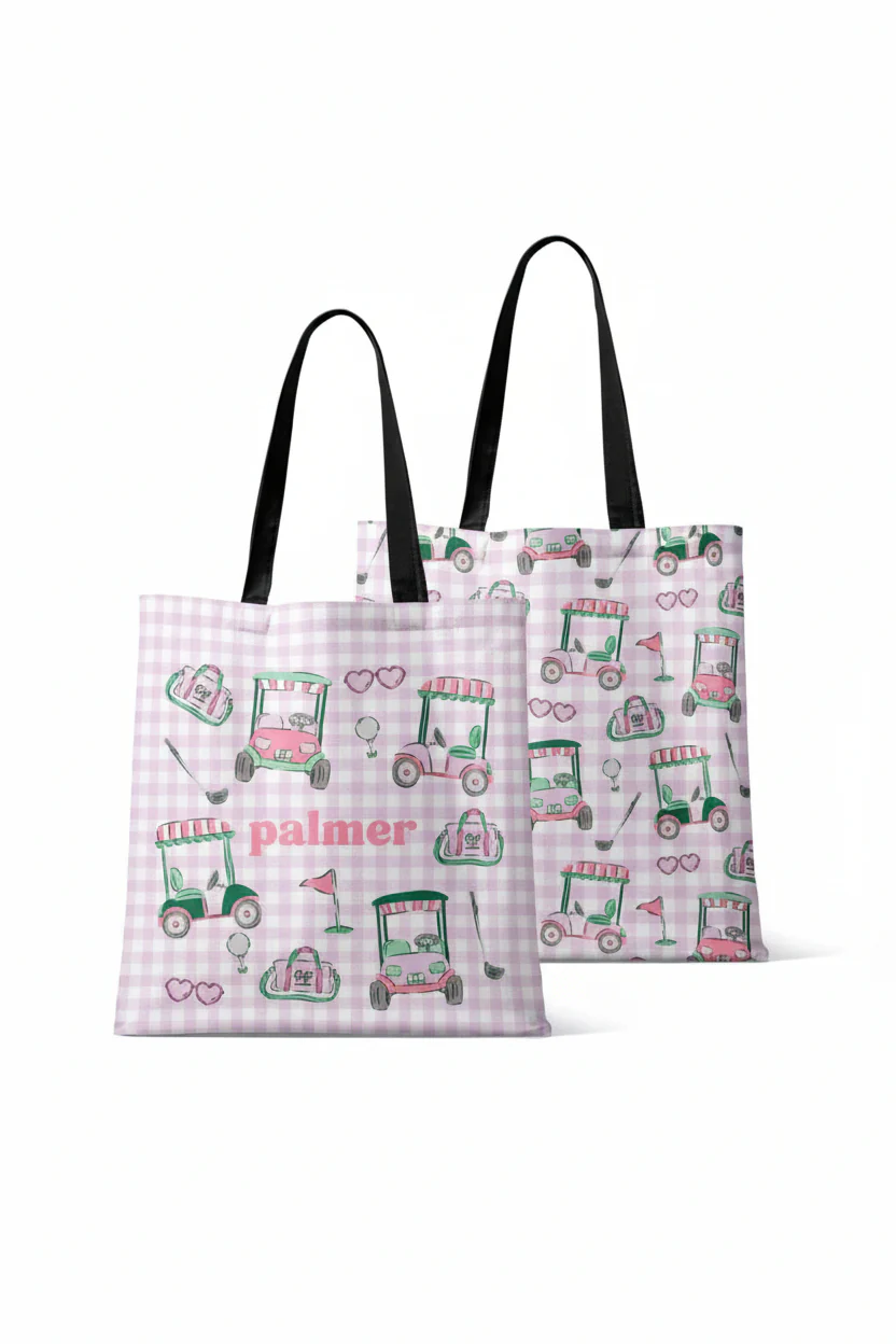 Personalized Tote Bags | Birdie Babes Pink