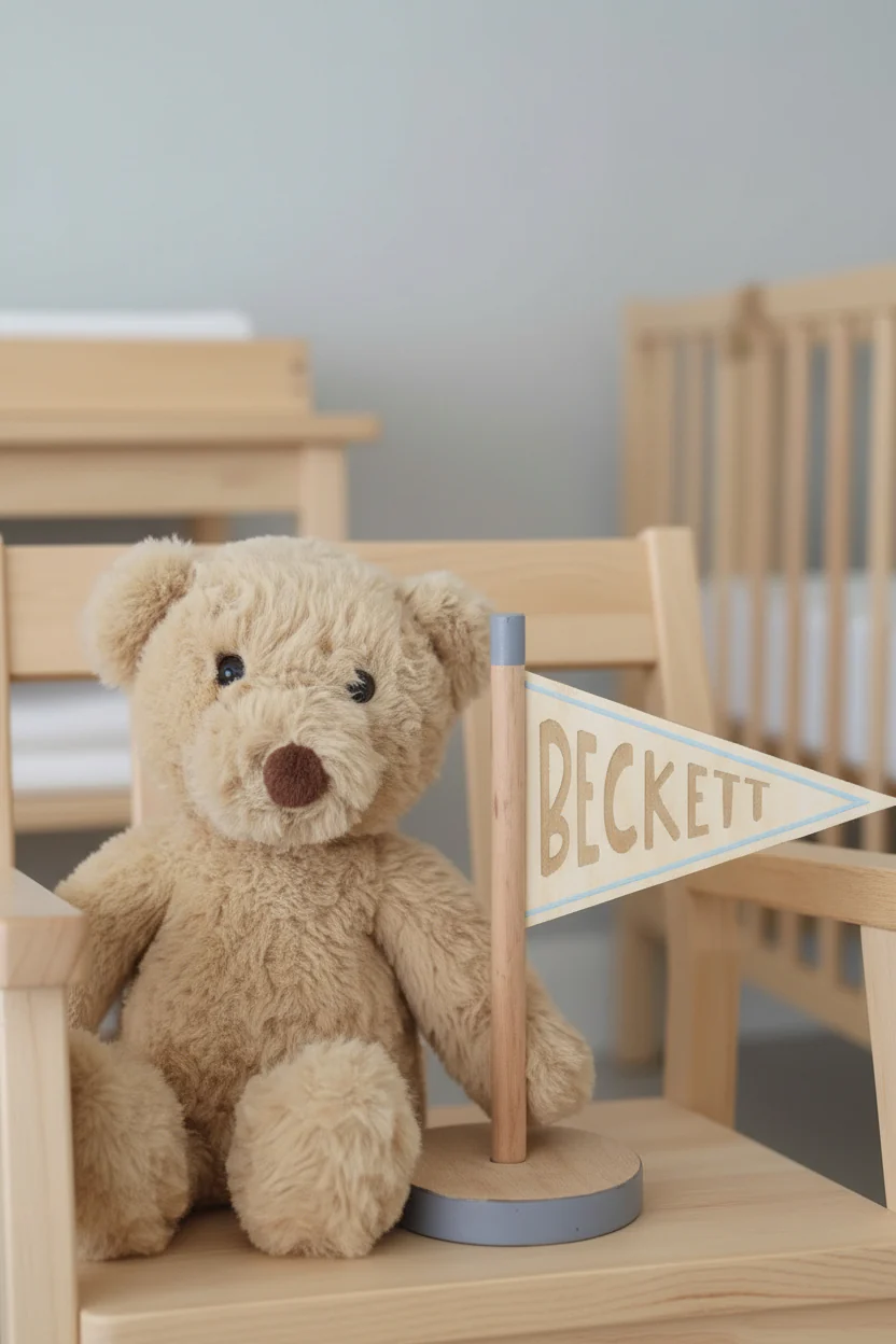 Personalized Wood Announcement | Flag - Image 2