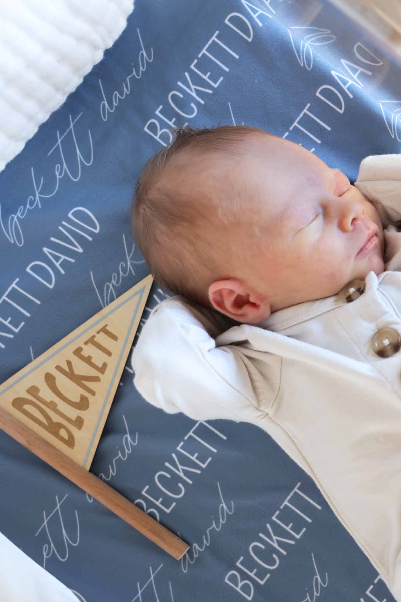 Personalized Wood Announcement | Flag - Image 3