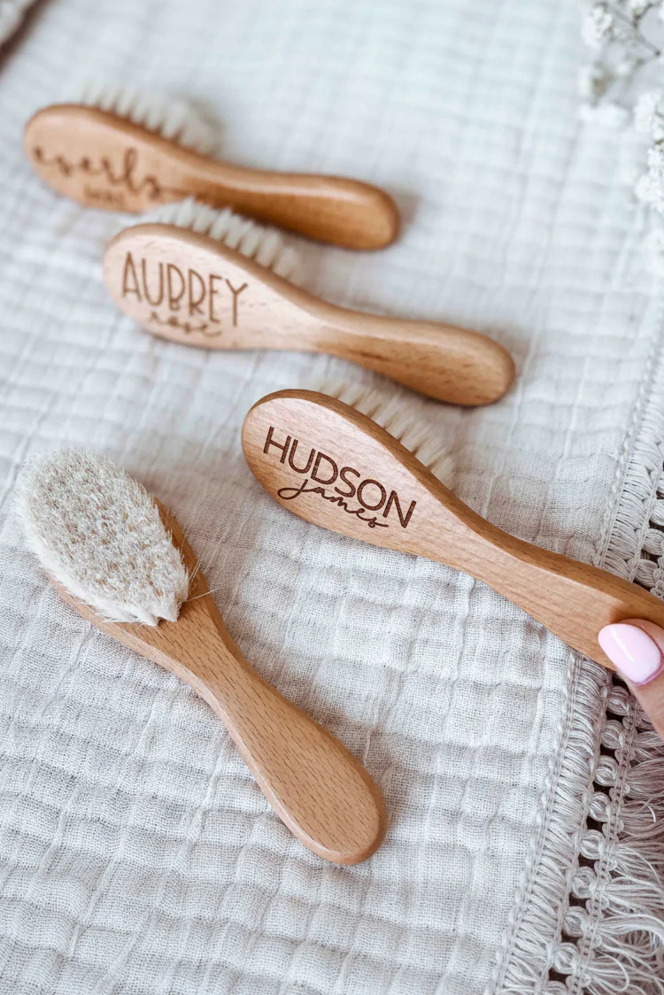 Personalized Wooden Baby Brush | Whimsy - Image 2